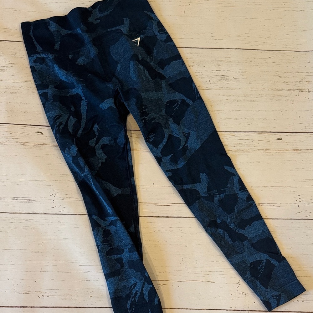 Gymshark Blue Patterned Leggings